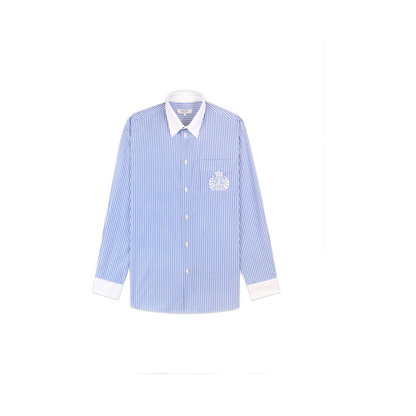 NY Crest Oversized Shirt - Navy Stripe