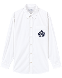 NY Crest Oversized Shirt - White/Navy