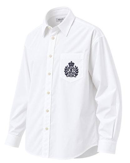 NY Crest Oversized Shirt - White/Navy