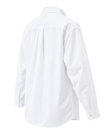 NY Crest Oversized Shirt - White/Navy