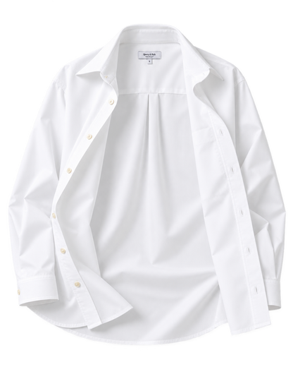 NY Crest Oversized Shirt - White/Navy