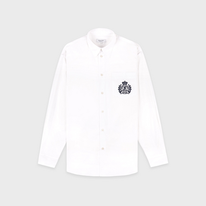 NY Crest Oversized Shirt - White/Navy