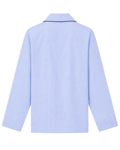 NY Crest Pyjama Shirt - Blue Stripe