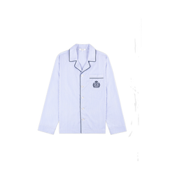 NY Crest Pyjama Shirt - Blue Stripe
