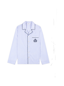 NY Crest Pyjama Shirt - Blue Stripe