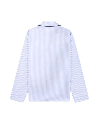 NY Crest Pyjama Shirt - Blue Stripe