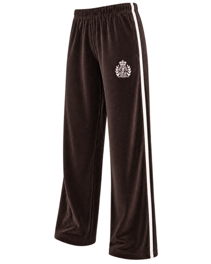 NY Crest Velour Sweatpant - Chocolate/Ecru