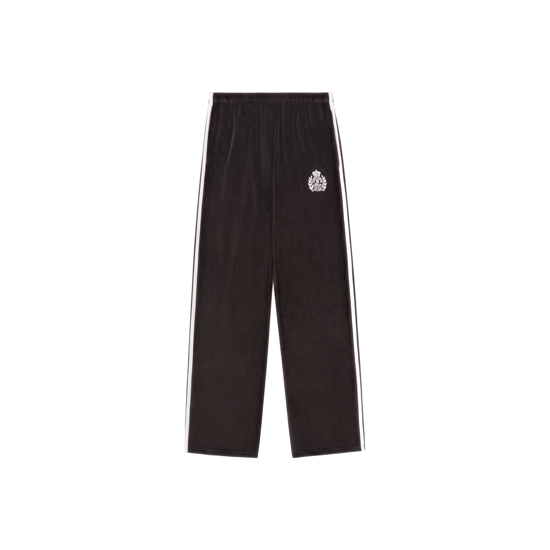 NY Crest Velour Sweatpant - Chocolate/Ecru