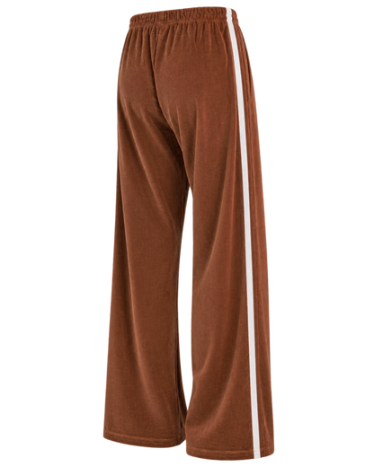 NY Crest Velour Sweatpant - Tobacco/Ecru