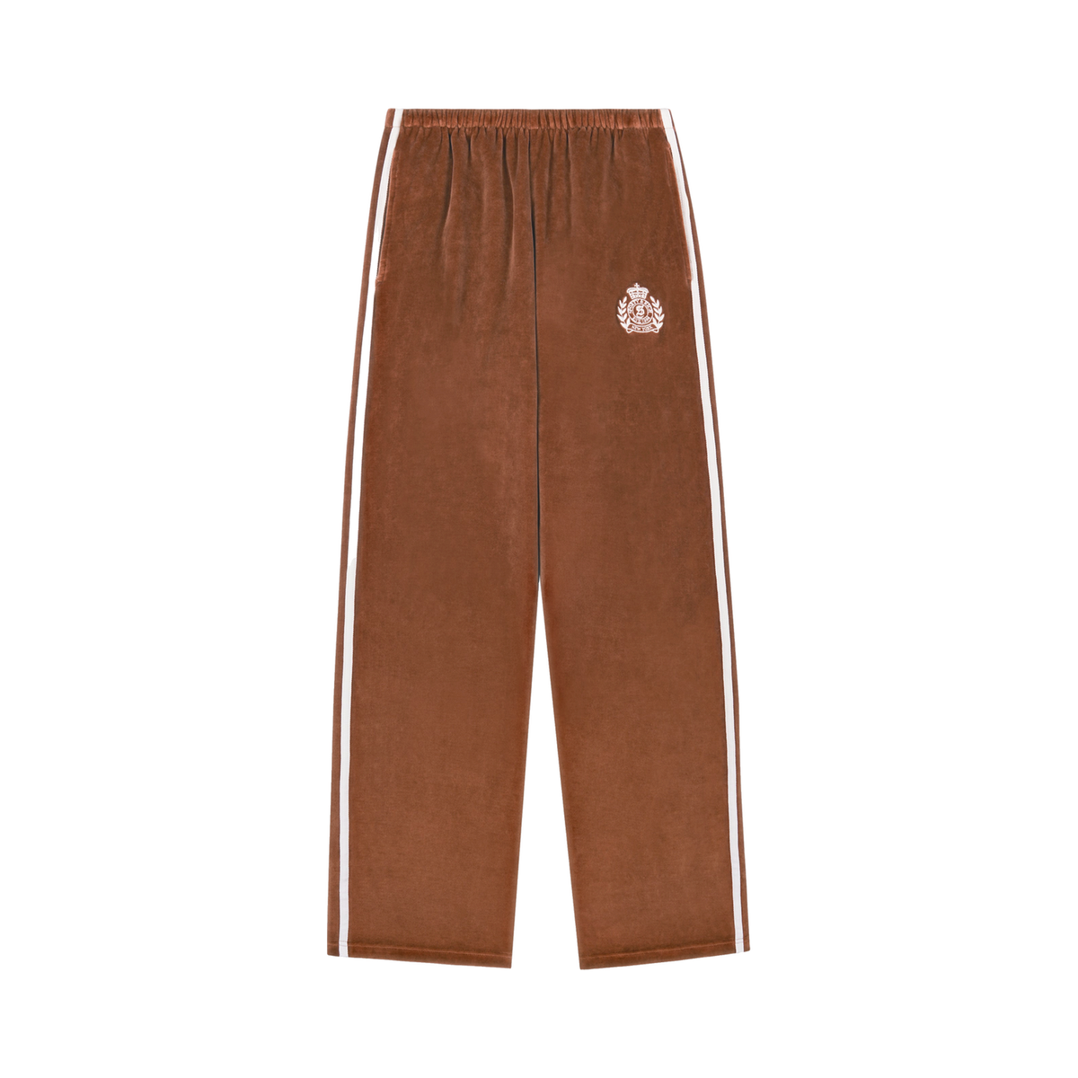 NY Crest Velour Sweatpant - Tobacco/Ecru
