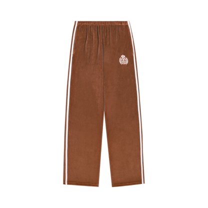NY Crest Velour Sweatpant - Tobacco/Ecru