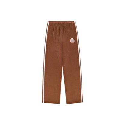 NY Crest Velour Sweatpant - Tobacco/Ecru