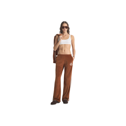 NY Crest Velour Sweatpant - Tobacco/Ecru