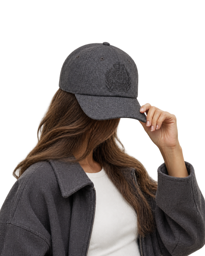 NY Crest Wool Hat - Cool Gray