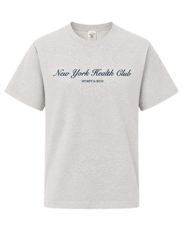 NY Health Club T-Shirt - Heather Gray/Navy
