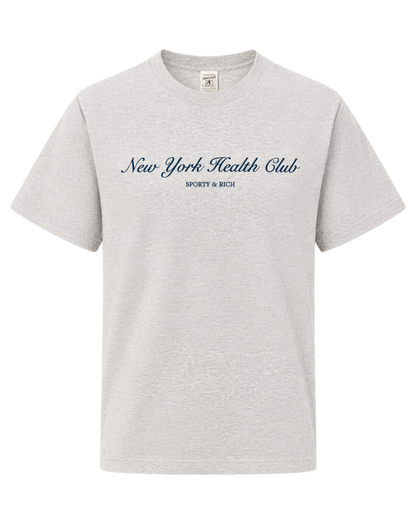 NY Health Club T-Shirt - Heather Gray/Navy