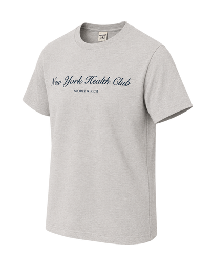 NY Health Club T-Shirt - Heather Gray/Navy