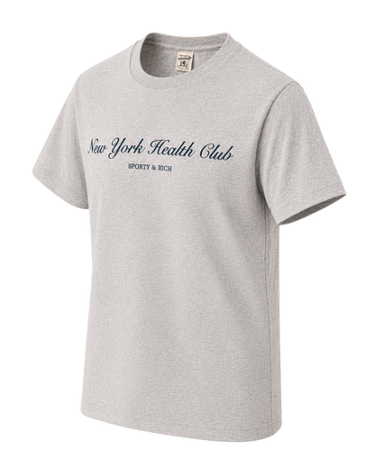 NY Health Club T-Shirt - Heather Gray/Navy