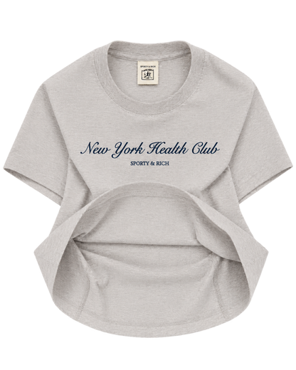 NY Health Club T-Shirt - Heather Gray/Navy