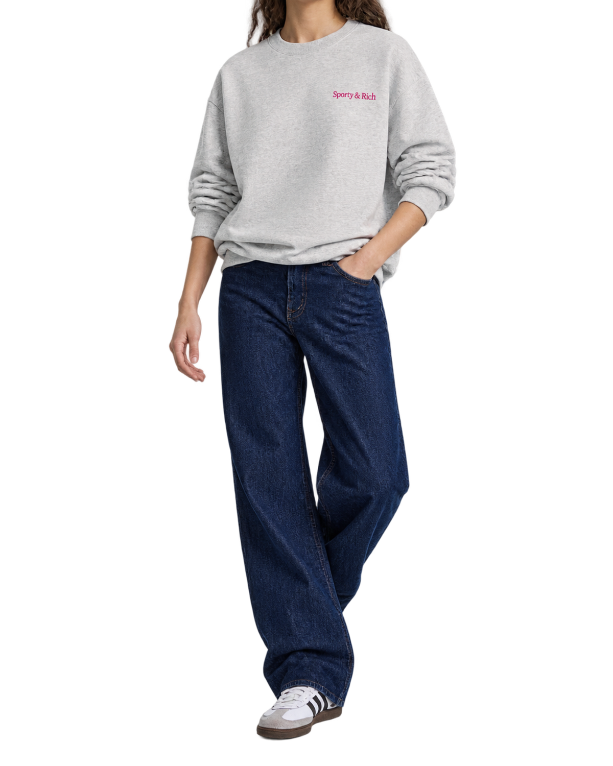 NY Motion Crewneck - Heather Gray/Berry/Azure