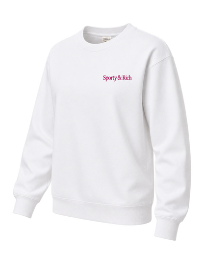NY Motion Crewneck - White/Berry/Azure