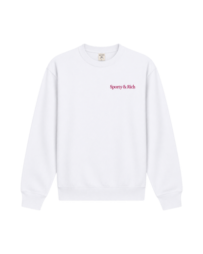 NY Motion Crewneck - White/Berry/Azure