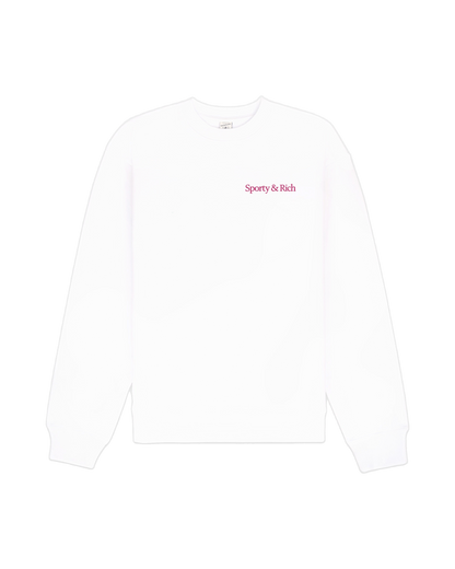 NY Motion Crewneck - White/Berry/Azure