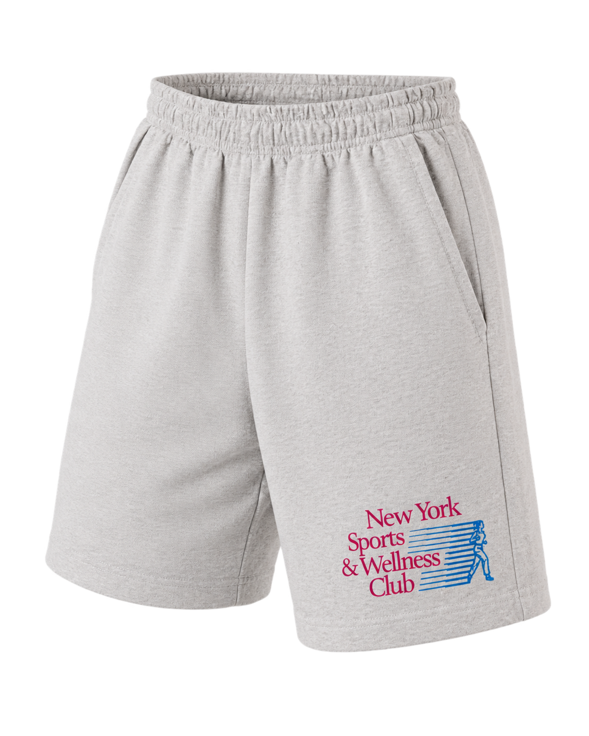 NY Motion Gym Short - Heather Gray/Berry/Azure