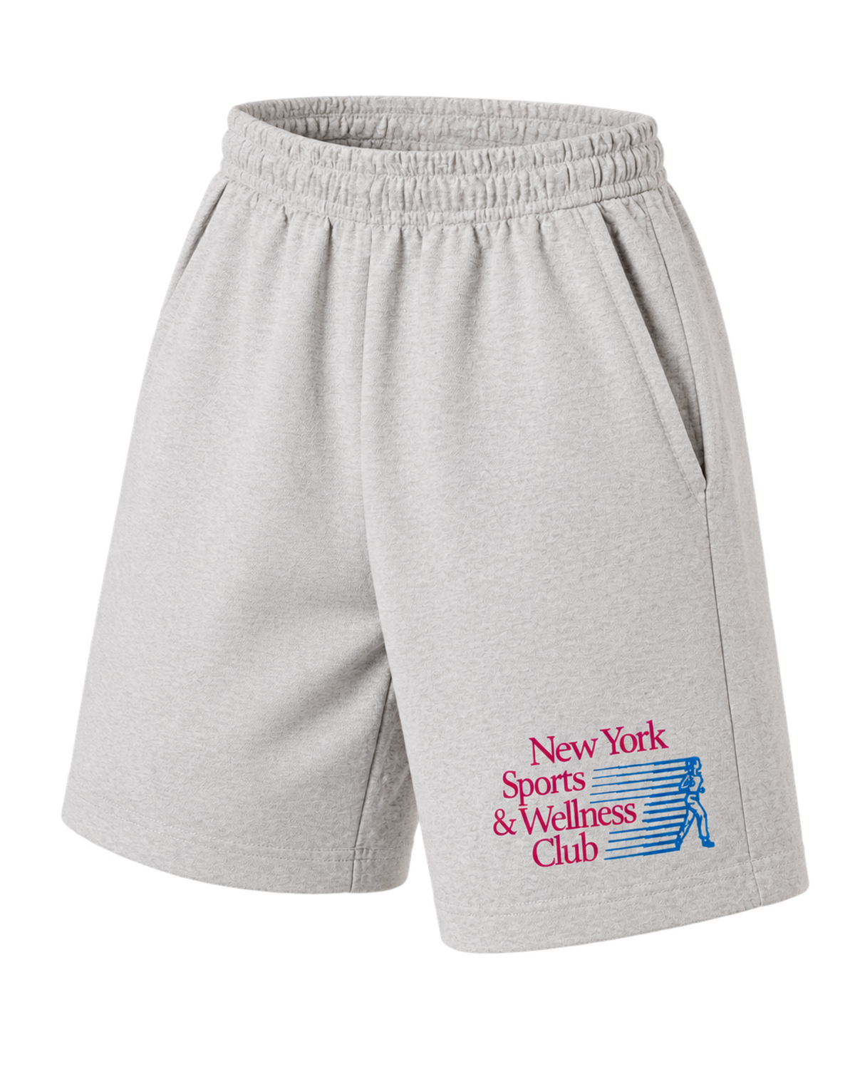 NY Motion Gym Short - Heather Gray/Berry/Azure