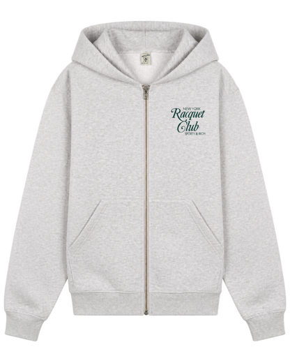 NYRC Zip Hoodie - Heather Gray/Forest