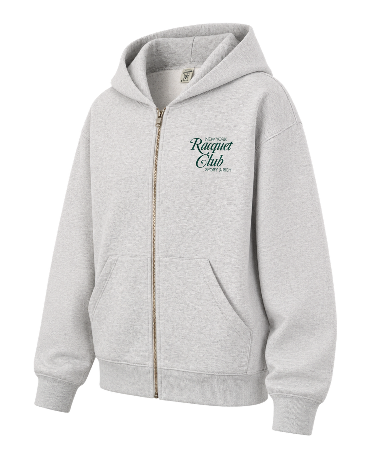 NYRC Zip Hoodie - Heather Gray/Forest