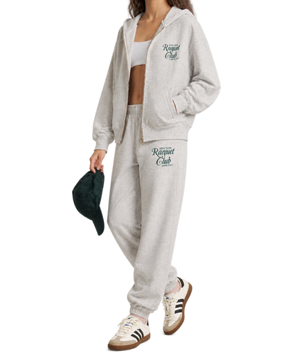 NYRC Zip Hoodie - Heather Gray/Forest