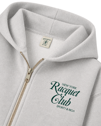 NYRC Zip Hoodie - Heather Gray/Forest