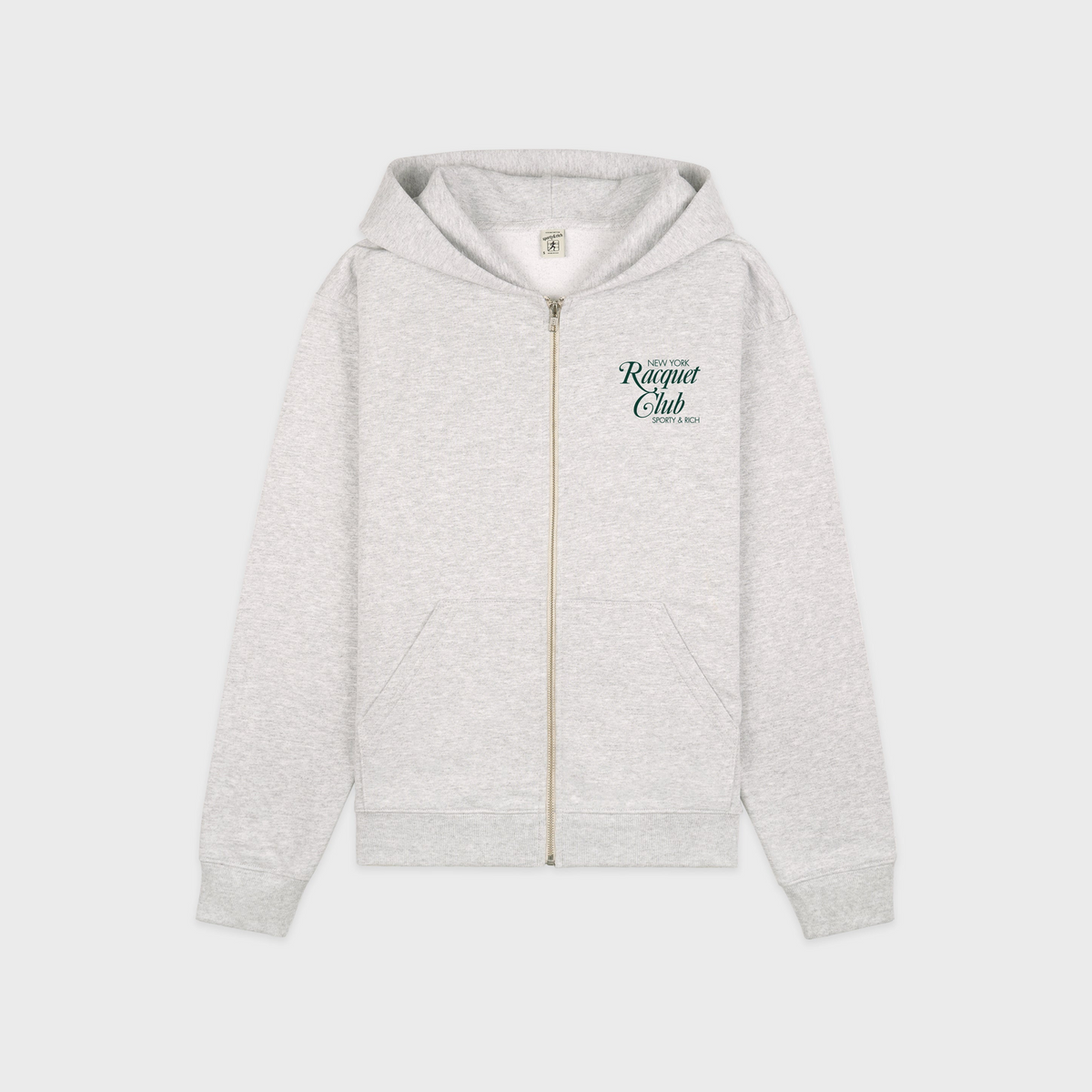 NYRC Zip Hoodie - Heather Gray/Forest