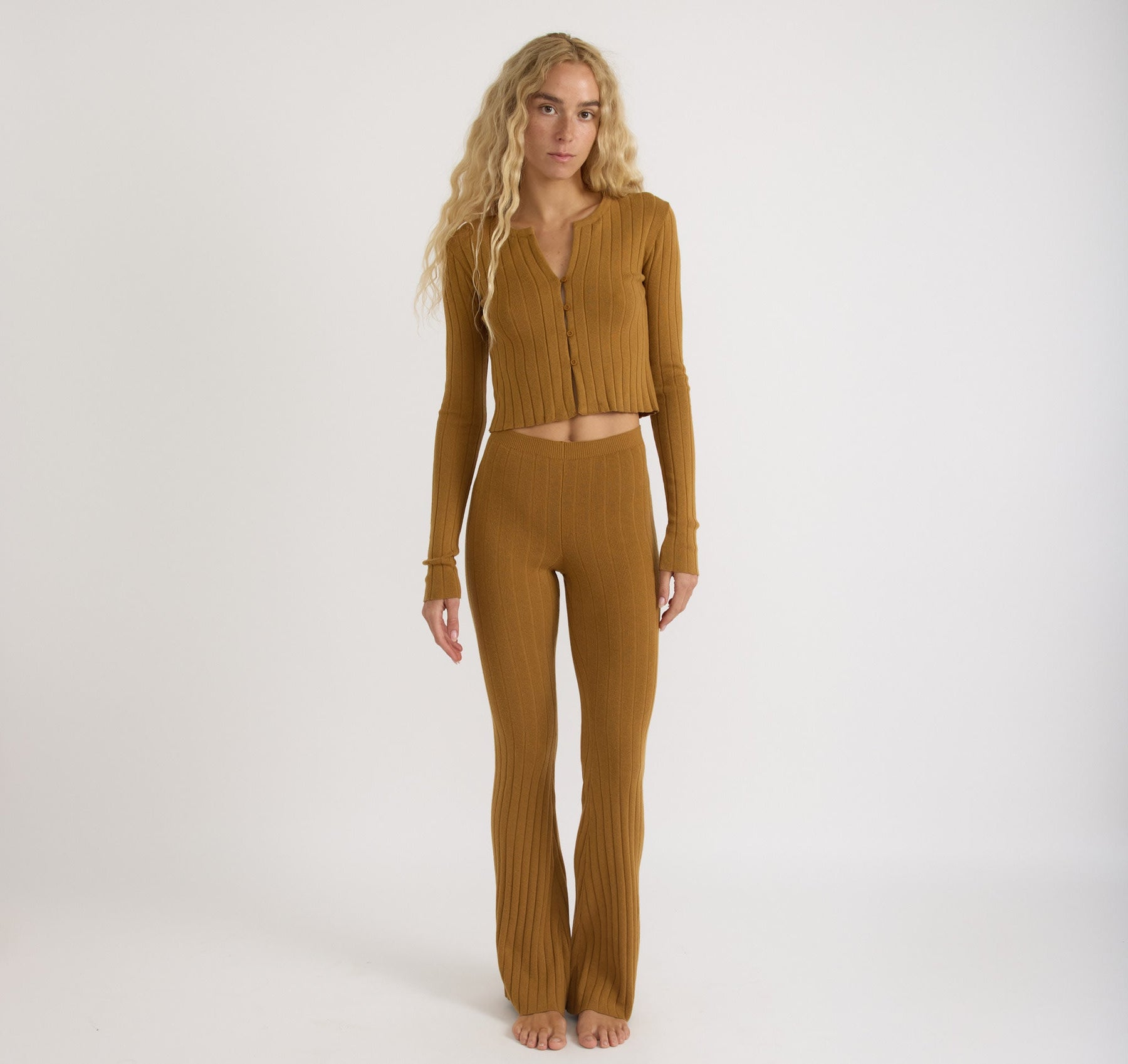 Soft Knit Rib Crop Cardigan