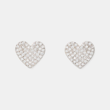 Yours Truly Pave Heart Studs