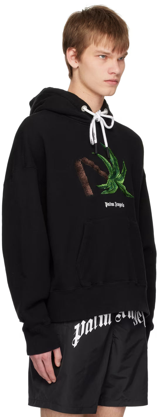 Black Broken Palm Hoodie
