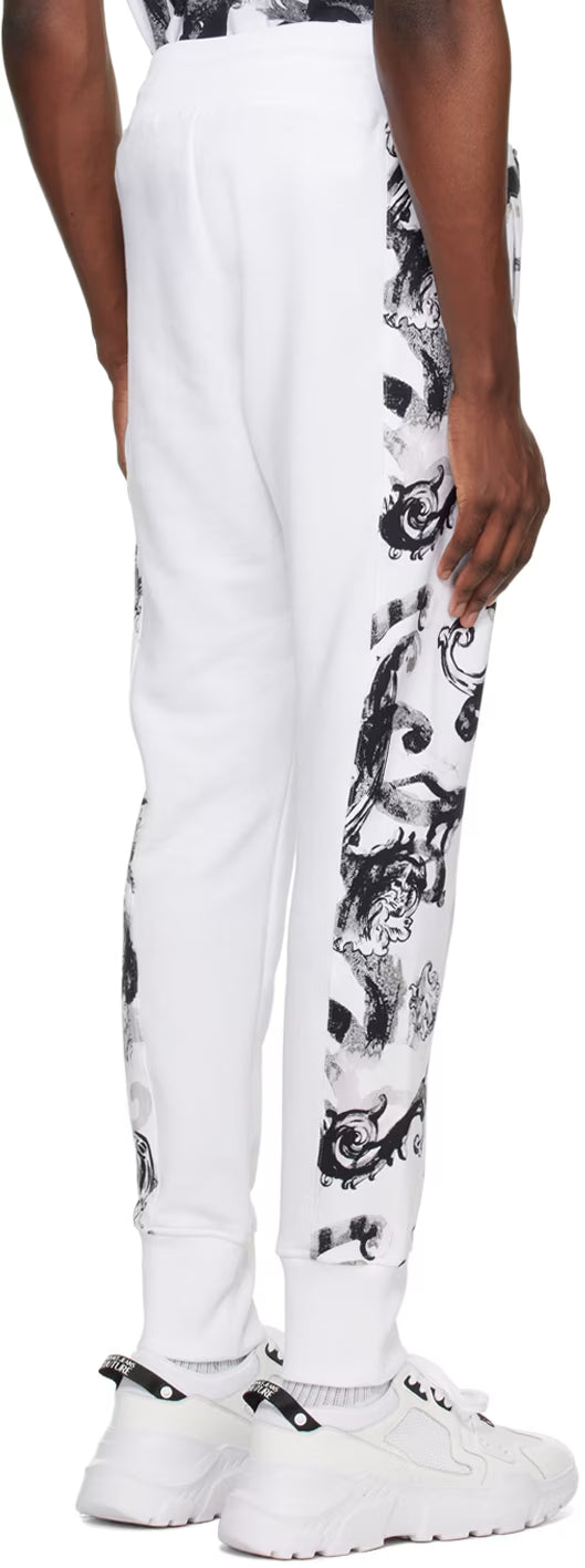 White Watercolour Couture Sweatpants