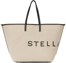 Stella McCartney Off-White Logo Beach Tote