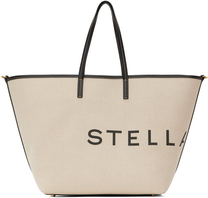 Stella McCartney Off-White Logo Beach Tote