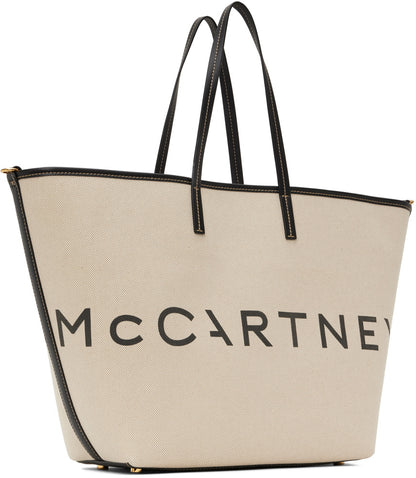 Stella McCartney Off-White Logo Beach Tote