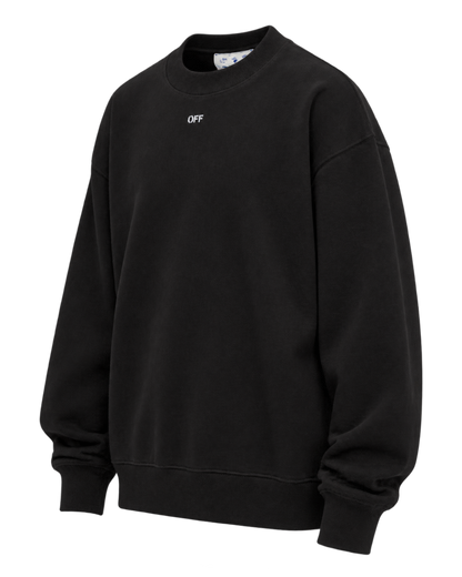 Off White Vibe Arrow Skate Crewneck Sweatshirt Black