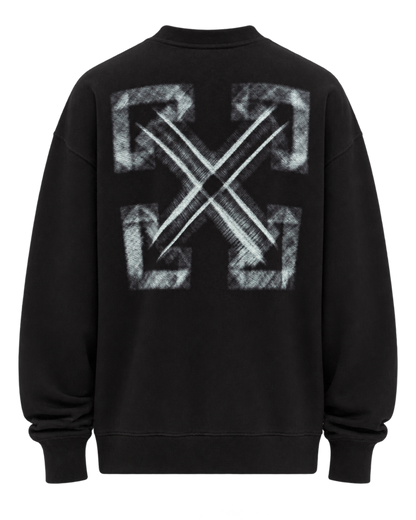Off White Vibe Arrow Skate Crewneck Sweatshirt Black