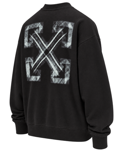 Off White Vibe Arrow Skate Crewneck Sweatshirt Black