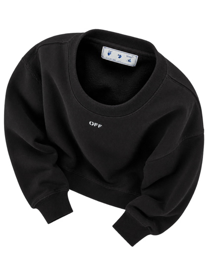 Off White Vibe Arrow Skate Crewneck Sweatshirt Black