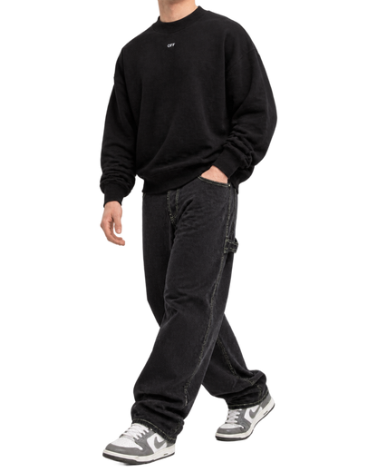 Off White Vibe Arrow Skate Crewneck Sweatshirt Black