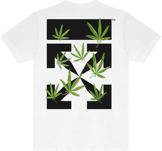Off-White Weed Arrows White Oversized Tee