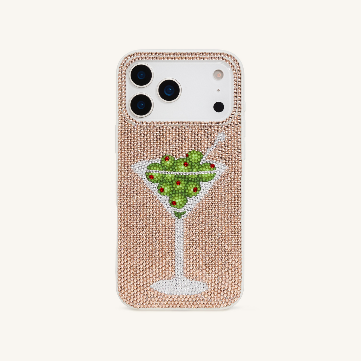 Olive Martini Artificial Crystal Phone Case - Gold