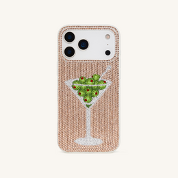 Olive Martini Artificial Crystal Phone Case - Gold
