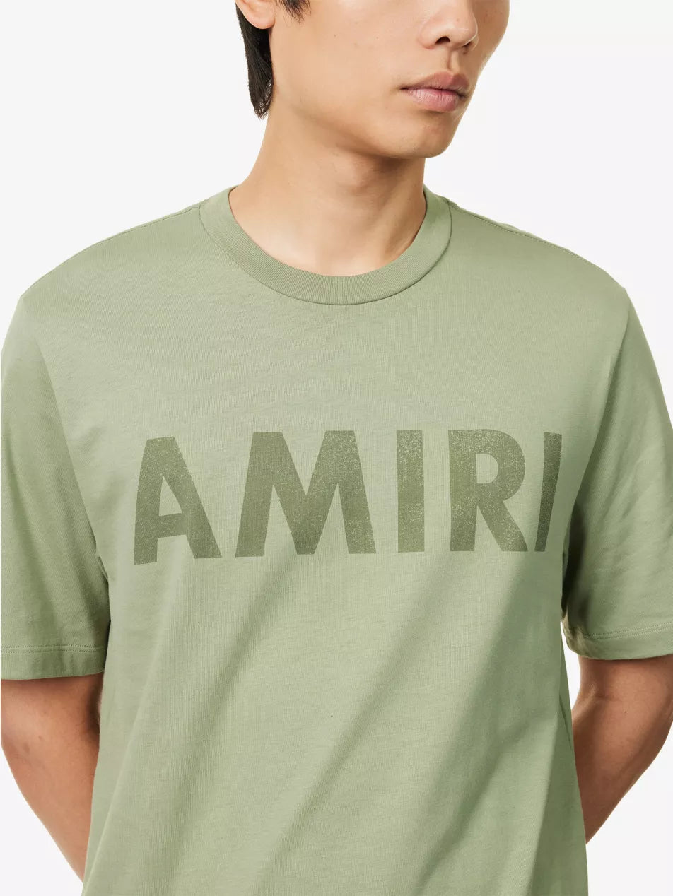 Amiri Logo Printed T-Shirt in Green